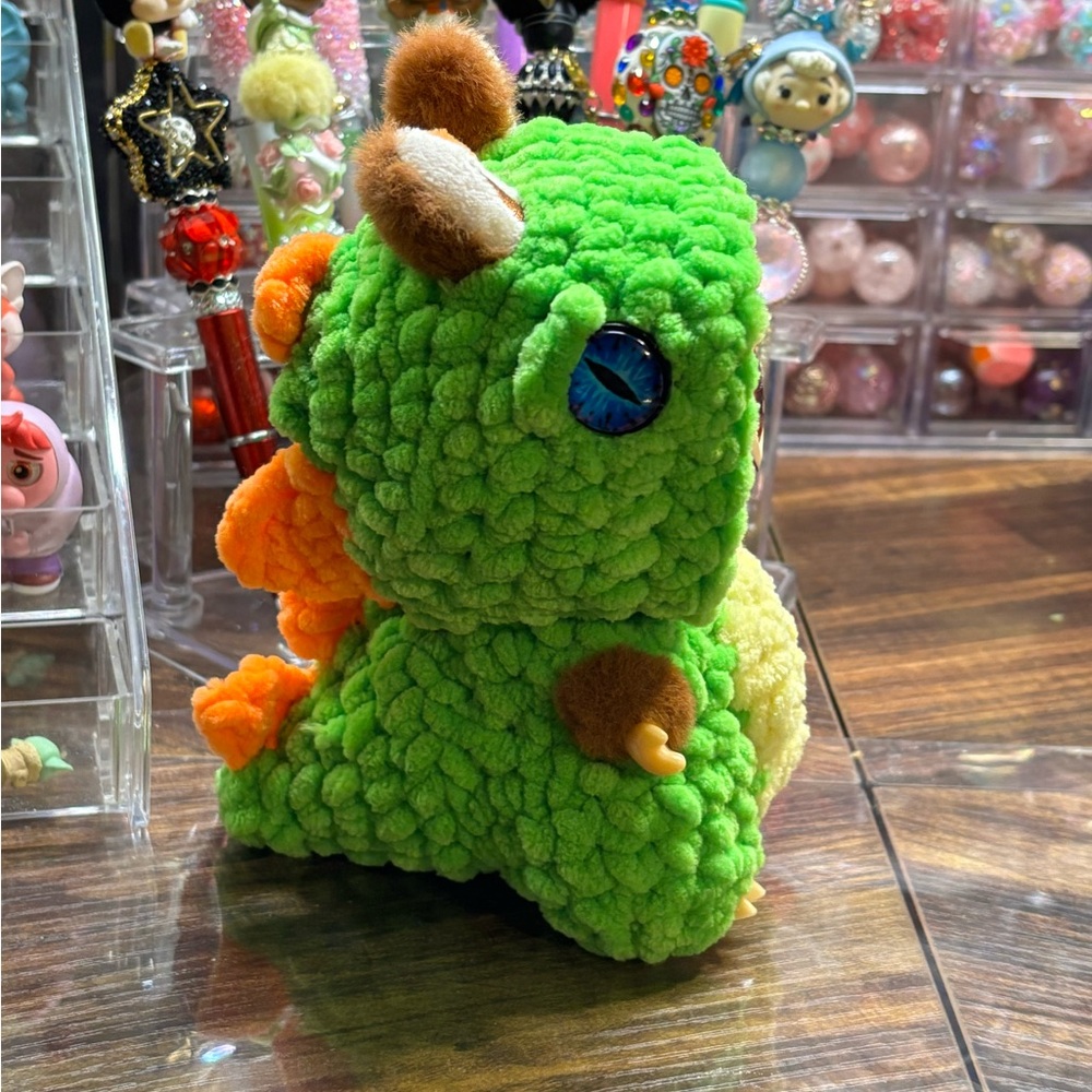 Handcrafted crochet Labubu Dino costume